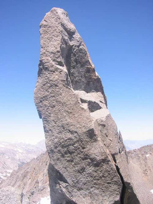 Aperture Peak monolith I free soloed (before realizing it wasn't the high point)