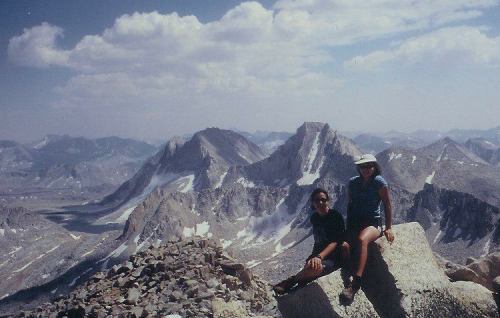 Tasha and Marija on Mt. Julius Caesar with Merriam, Royce and Feather behind.