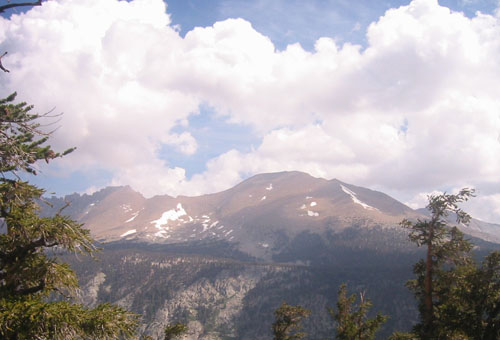 "Grey Kaweah" and Mt. Kaweah from the southwest