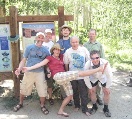 Schmed, Laurel, Kirsten, Grant, Dan, Dave & Ken finally reach the trailhead