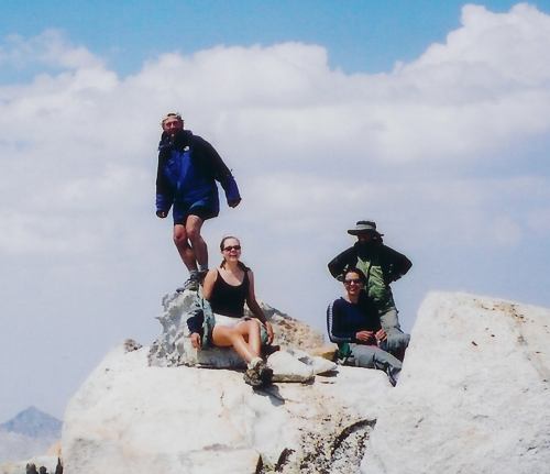 ...in time for the group shot atop Mt. Merriam.