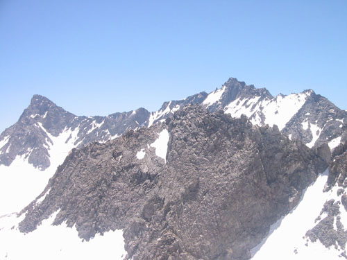 Mt. Sill and North Palisade from Aperture Peak