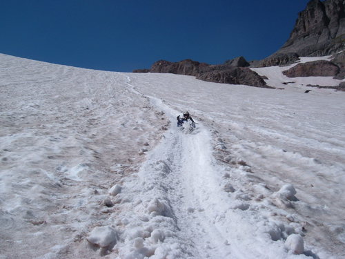 Glissading down from Camp Schurman