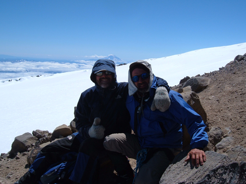 Schmed & Foo'ball on Mt. Rainier summit